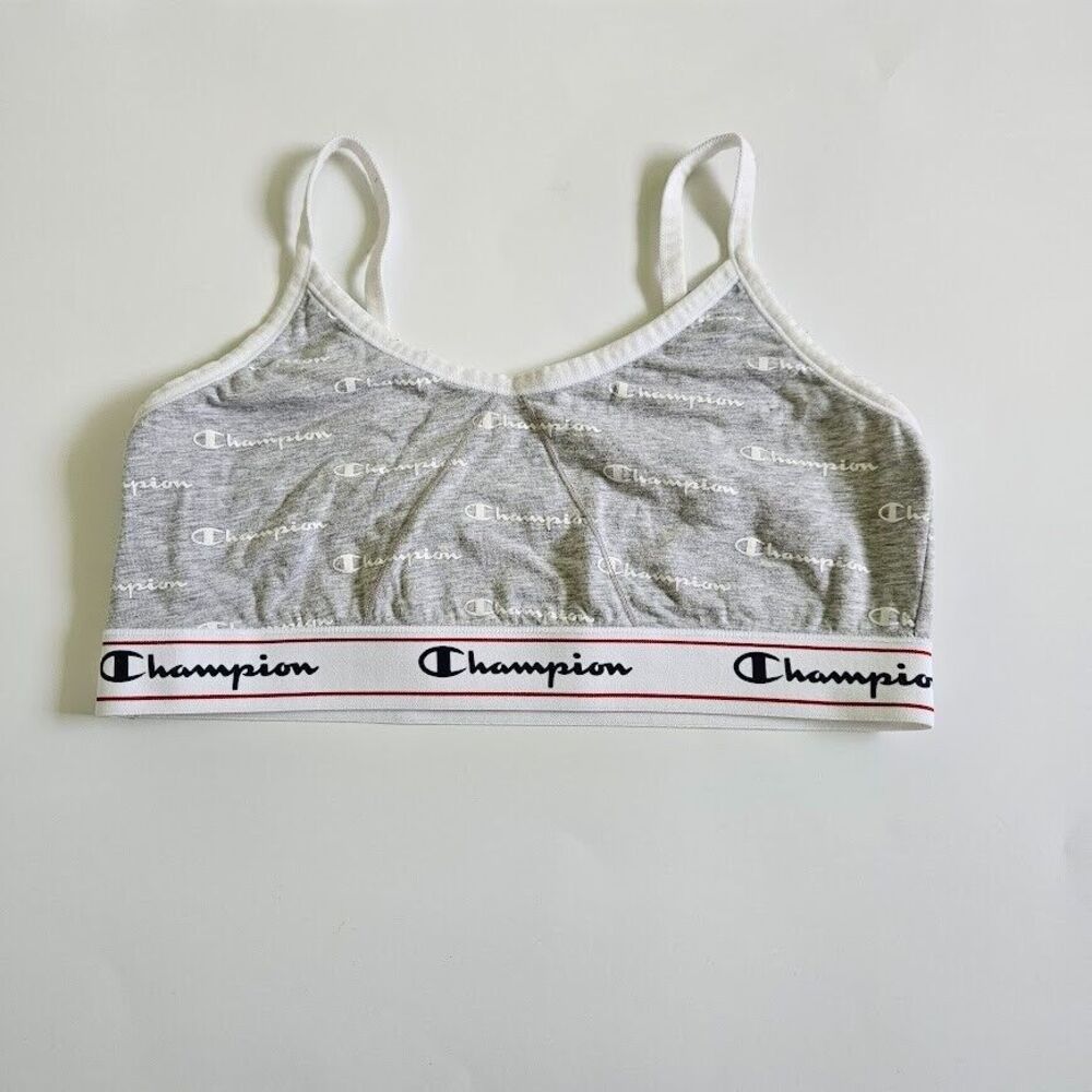 Champion Girls Lot 2 Heritage Strappy Bralette Gray Pink Size XL - Picture 6 of 10